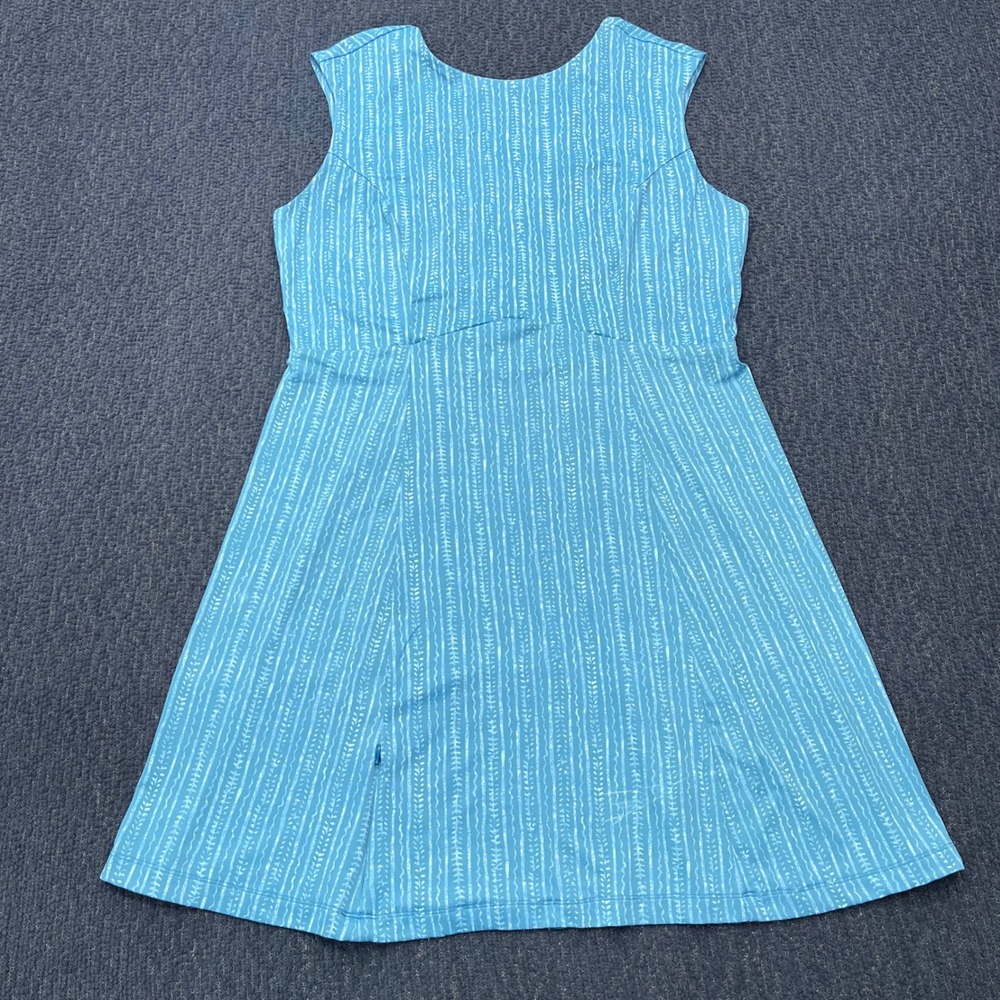Title Nine Diamalete Blue White Stripe Active Dress Womens Large Strappy Back L